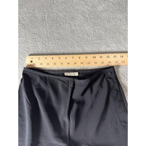 St. Agni Bias Silk Womens Black Flared Pants Medium - Picture 3 of 8